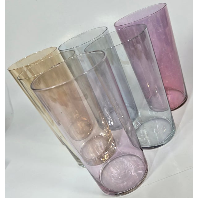 Iridescent Art Nouveau Tumblers- Set of Six For Sale - Image 11 of 12