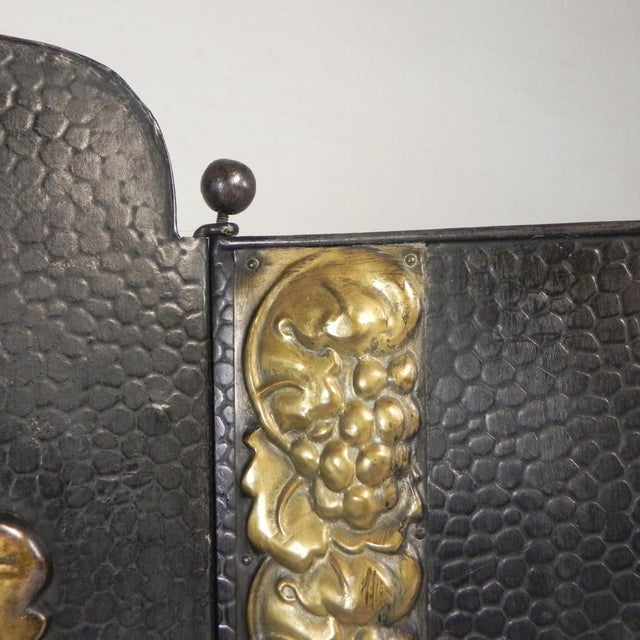 Art Deco Room Divider in Steel with Brass Details, 1930s For Sale - Image 16 of 18
