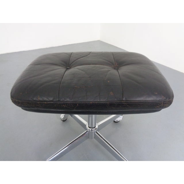 Rollable and Adjustable Leather Stool, Germany, 1960s For Sale - Image 13 of 18