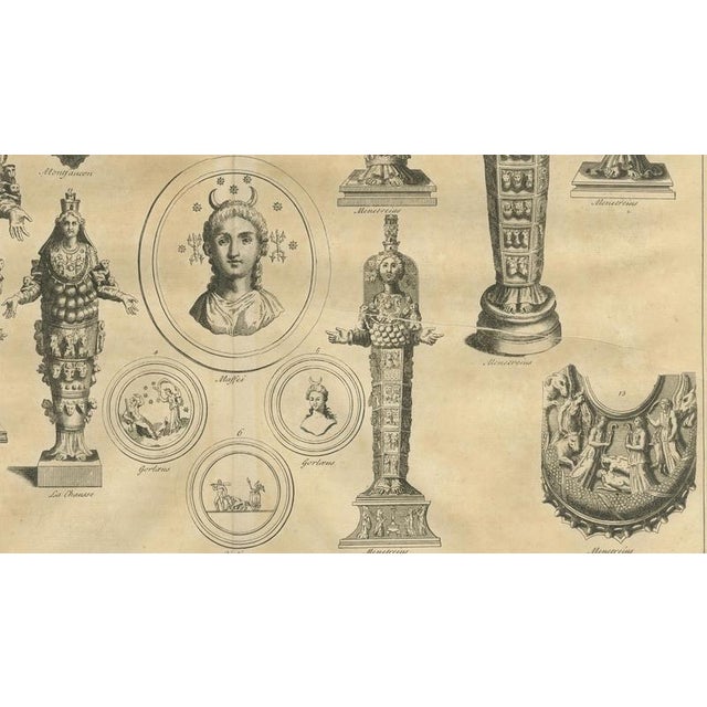 Bernard de Montfaucon, Roman Ephesian Artemis Statues, 1721, Copper Engraving on Paper For Sale - Image 6 of 9