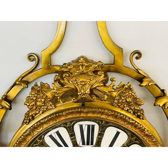 19th Century Bronze Sconce Wall or Cartel Clock. Lerolle Freres, Paris, Rare, Unusual For Sale - Image 5 of 13