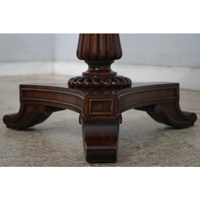 1990s Maitland Smith Round Inlaid Accent Table For Sale - Image 5 of 15