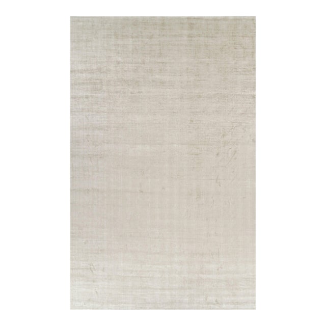 Rug & Kilim’s Oversized Contemporary Textural Solid Rug in Light Beige Tones - 12x19 For Sale