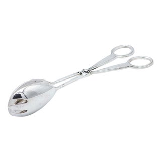 Vintage Silver Salad Tongs For Sale