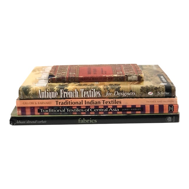 Curated Textiles Inspirated Books - Set of 5 For Sale