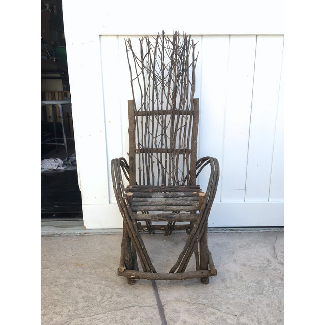 Adirondack Bent Twig Willow Chair Chairish