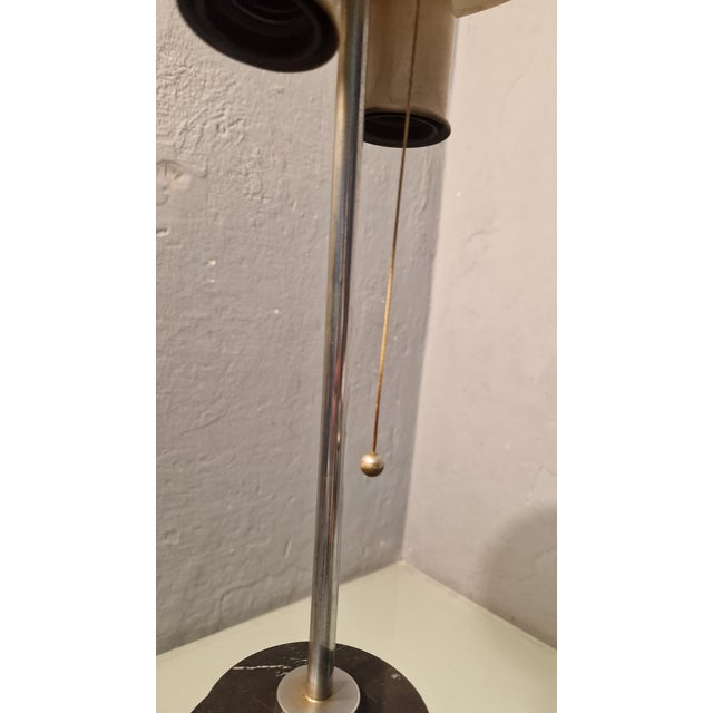 Metal Table Lamp in Black Marquinia Marble from Knoll, 1970s For Sale - Image 7 of 13