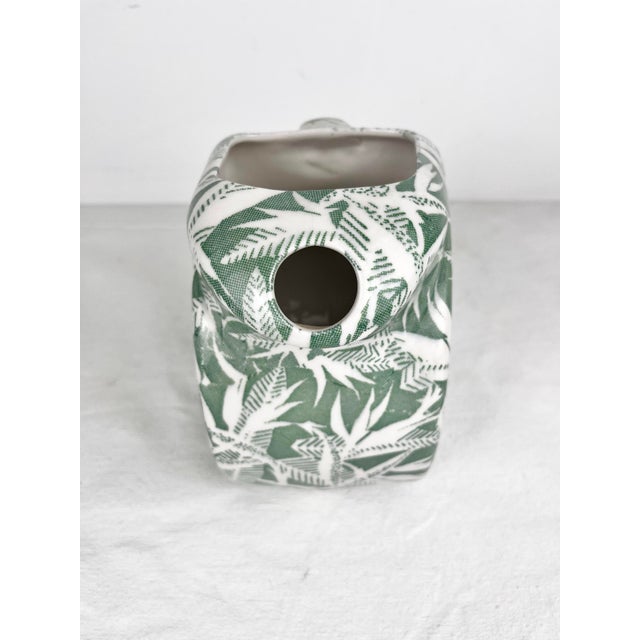 Green 1940s Mid Century Modern Wallace China Tropical Bird of Paradise Disk Pitcher For Sale - Image 8 of 9