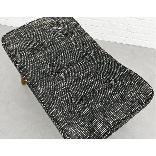 Brown Handcrafted Mid Century Modern Styled Teak Ottoman / Footstool / Bench For Sale - Image 8 of 9