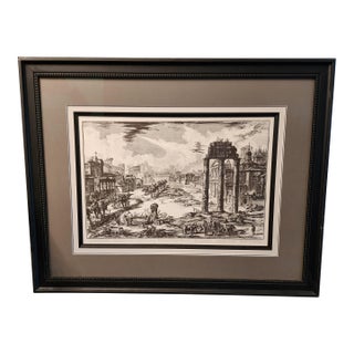 Giovanni Battista Piranesi 1778 Etching " Di Campo Vaccino Beautifully Matted and Framed Reproduction Print For Sale