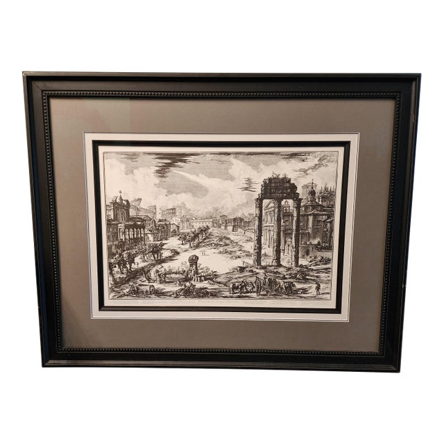 Giovanni Battista Piranesi 1778 Etching " Di Campo Vaccino Beautifully Matted and Framed Reproduction Print For Sale