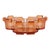 A rare Cubist Art Deco bowl or planter made of pink pressed glass, produced in the first half of the 20th century; the...