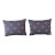 Red and Blue Satin Cotton Modern Bolster Decorative Pillows - A Pair For Sale
