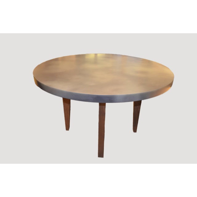 Andrianna Shamaris Black Walnut Wood Table and Resin Coated Top For Sale - Image 16 of 18