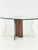 Brown Vintage Postmodern Coffee Table with Corrugated Glass and Wooden Spheres, 1970s For Sale - Image 8 of 9
