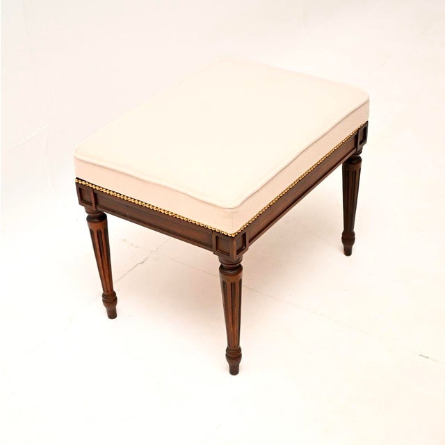 Antique Louis XV Stool, France, 1920s For Sale - Image 3 of 7