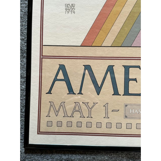 1974 David Lance Goines "America" for Hastings Clothing Store, San Francisco For Sale - Image 4 of 9