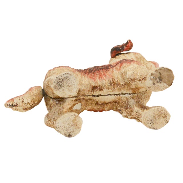 Vintage Cavalier King Charles Spaniel Mechanical Cast Iron Puppy Bank For Sale - Image 11 of 11