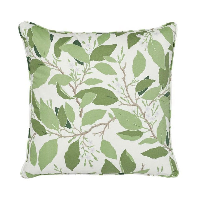 Schumacher Schumacher X Miles Redd Dogwood Leaf 18" Pillow in Ivory For Sale - Image 4 of 4
