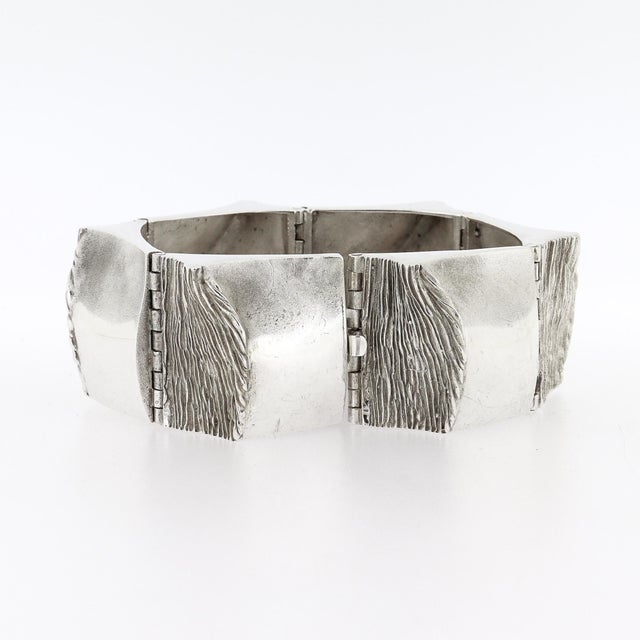 Finnish Modernist Matti Hyvärinen for Sirokoro Sterling Silver Link Bracelet For Sale - Image 10 of 18