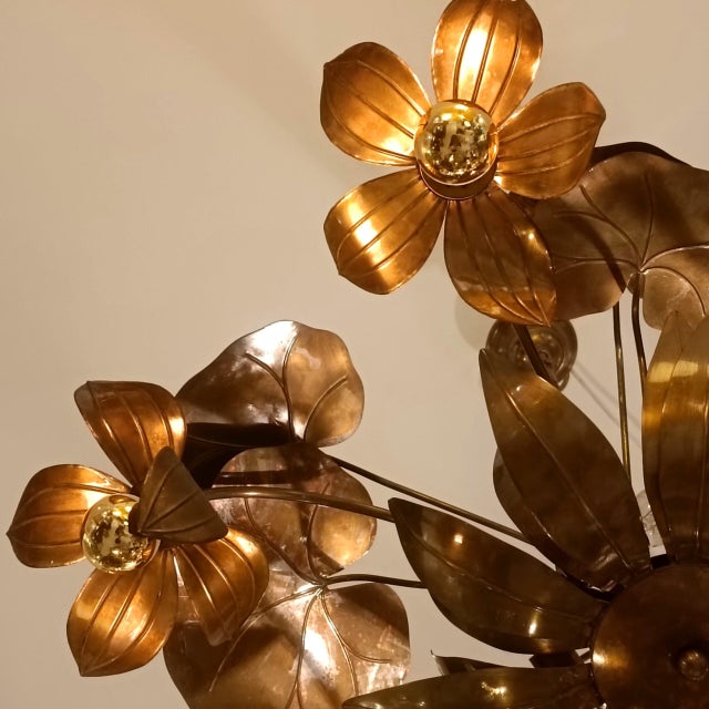 Mid-Century Modern Vintage Brass Lamp by Willy Daro, 1970s For Sale - Image 3 of 4