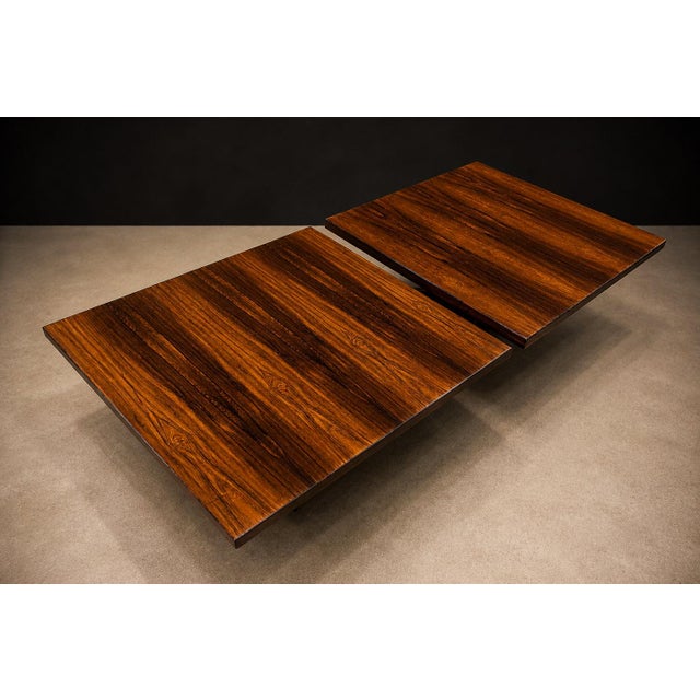 Designed by Jorge Zalszupin in the 1960s, this exceptional pair of Chanceler side tables exemplifies the architectural...