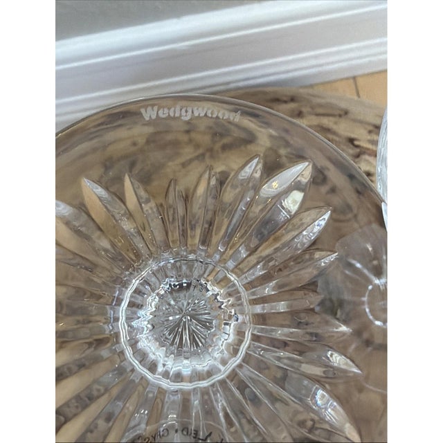 1980s Wedgwood Royal Crystal Wine Glasses MAJESTY Pattern 7 3/4" - a Pair For Sale In Los Angeles - Image 6 of 9