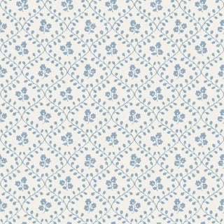 SAMPLE - Boråstapeter Idun Wallpaper In Blue For Sale