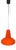 Orange Glass Ceiling Lamp by Peill & Putzler, 1960s For Sale