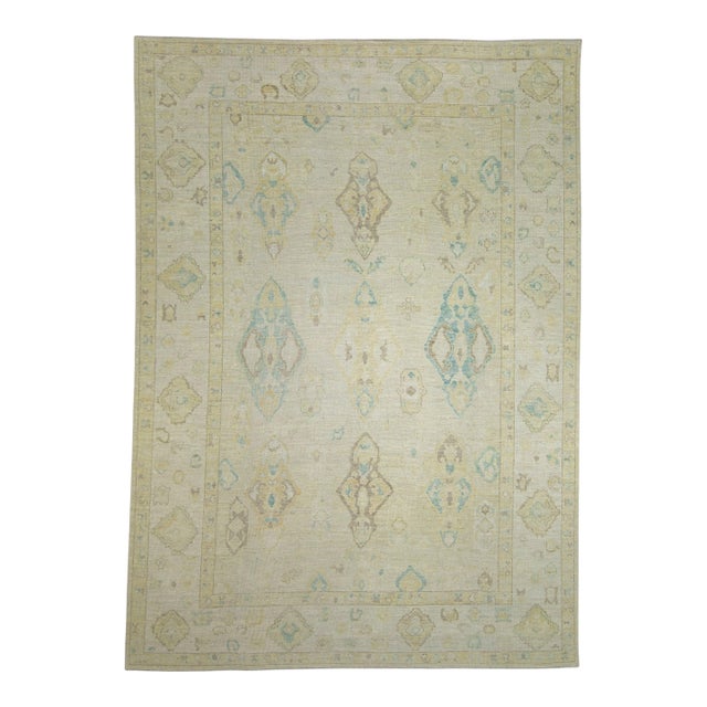 Turkish Oushak Rug 10' x 14'1" #18643 For Sale