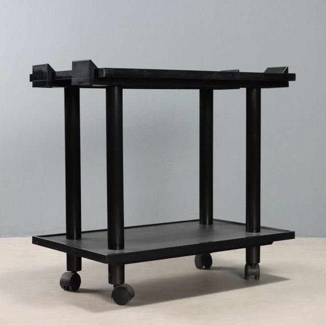 Black Vintage Plastic Kitchen Trolley from Kartell, Italy, 1980s For Sale - Image 8 of 10