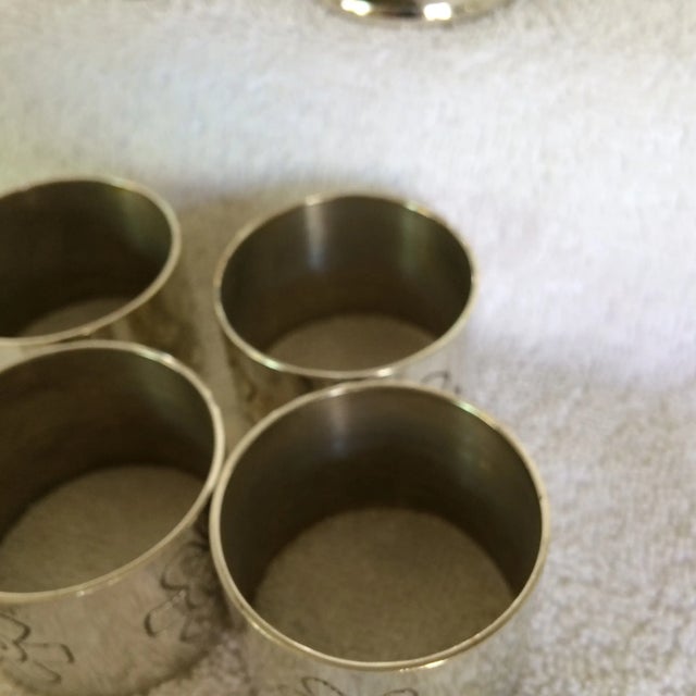 Two Sets of Aukey Silver Plated Napkin Rings - Group of 9 For Sale - Image 9 of 12