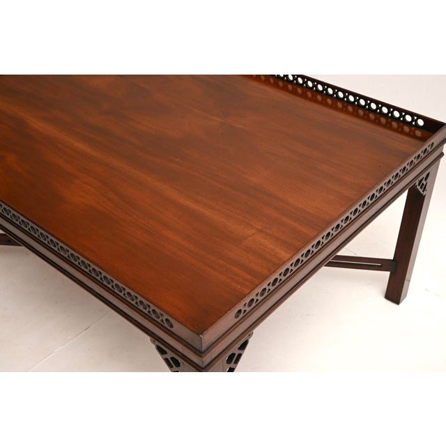 Brown Georgian Style Coffee Table, 1950 For Sale - Image 8 of 11