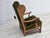 Vintage Danish Wingback Lounge Chair in Furniture Velour and Oak, 1960s For Sale - Image 9 of 18