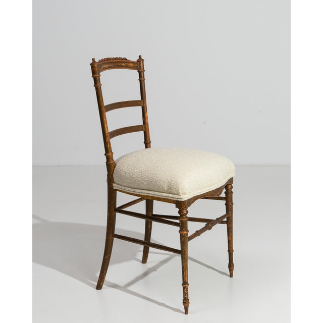 19th Century Napoleon III Chiavari Chair With Upholstered Seat For Sale - Image 12 of 12