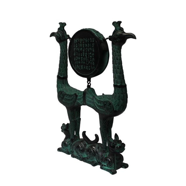 Chinese Oriental Green Bronze-Ware Home Decor Display For Sale In San Francisco - Image 6 of 8