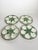 White and Green Oyster Plates, France, 1920s, Set of 4 For Sale - Image 3 of 13