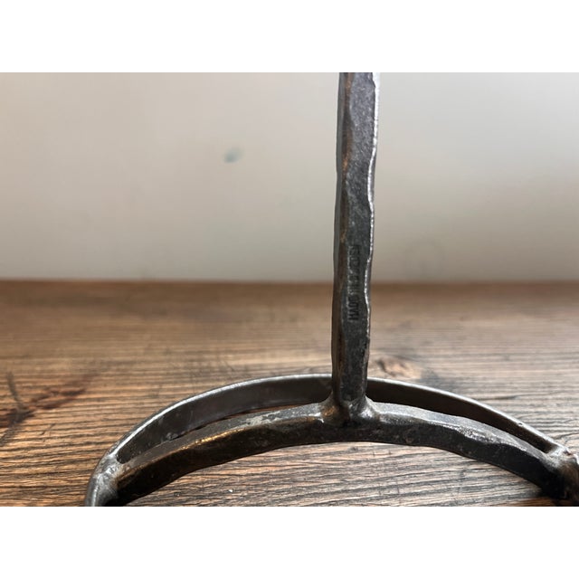 1960s Vintage Mid Century Swedish Erik Hoglund Iron Glass Candelabra Candleholder Votive Holder -Sweden For Sale - Image 5 of 9