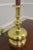 1990s Brass Base Tall Lamp W. Shade For Sale - Image 5 of 9