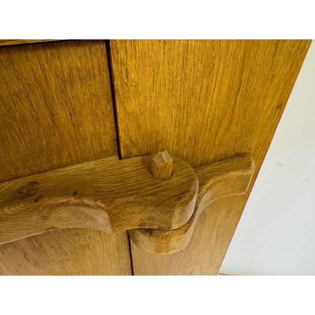Brutalist Oak Cabinet, 1960s For Sale - Image 6 of 11
