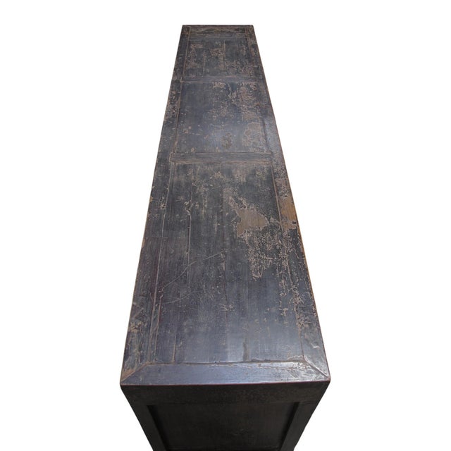 Brown Vintage Distressed Reclaimed Wood Sideboard Cabinet 28 For Sale - Image 8 of 11