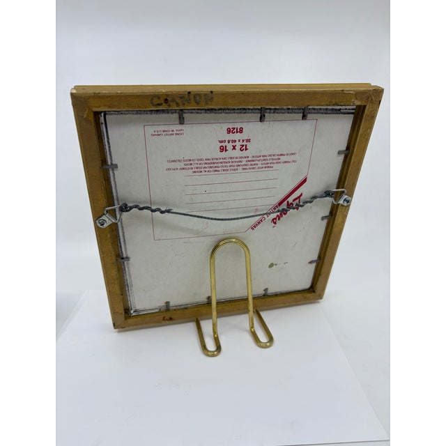 Pink Vintage Acrylic Floral Abstract Painting Framed For Sale - Image 8 of 8