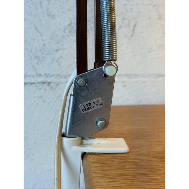 Brown Demko Danmark LTD-1 1910 Architect Desk Lamp Brown Clamp Base Danish Mid-Century 1970s For Sale - Image 8 of 11