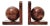 Art Deco Bookends in Polished Burl Wood - A Pair For Sale