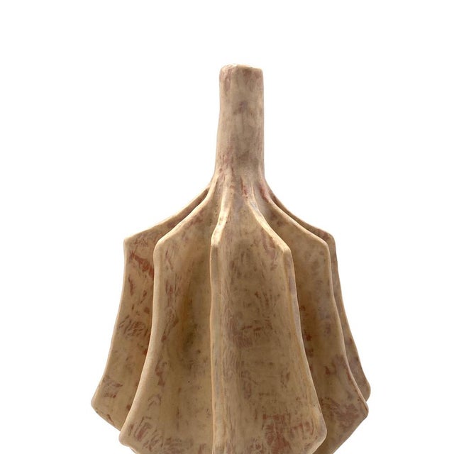 Vintage French Modern White Earthenware Vase, 1970s For Sale - Image 15 of 18