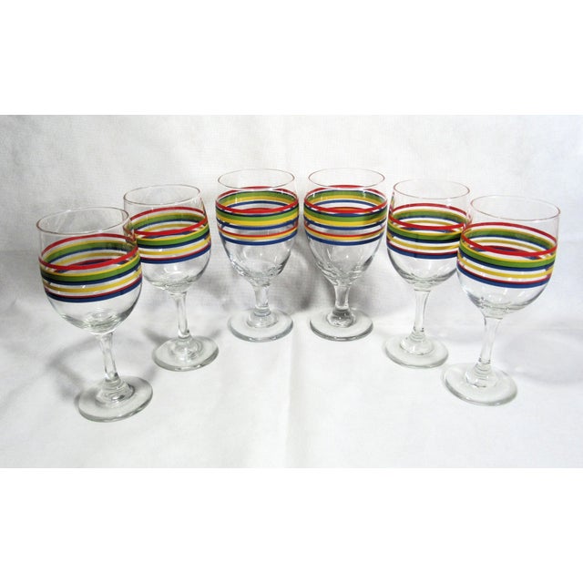 Mid 20th Century Libbey Mambo Fiesta Glasses Set of 6 For Sale - Image 10 of 10