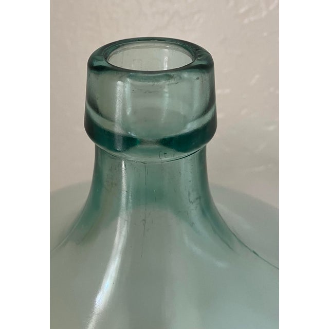 Bottle Green French Demijohn Green Bottle For Sale - Image 8 of 11