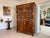 Wood Antique Biedermeier Display Cabinet in Walnut For Sale - Image 7 of 10