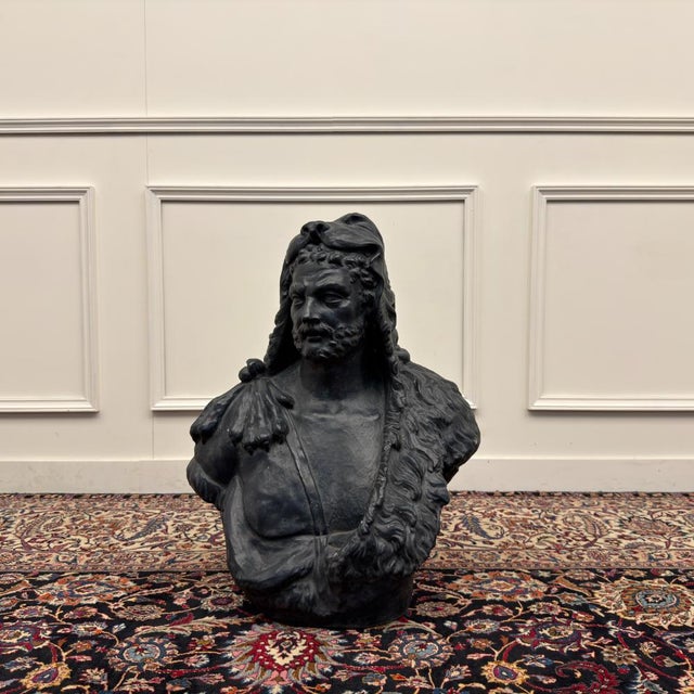 Lucas Faydherbe, Bust of Hercules, 1800s, Earthenware For Sale - Image 10 of 10