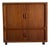 In Style of Dyrlund Teak Tambour Door Rolling Cabinet Denmark Mid-Century Modern 1970s For Sale